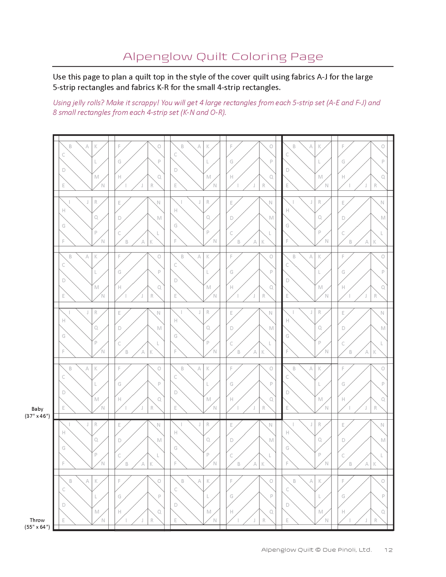 Alpenglow Quilt Pattern (PDF Download)
