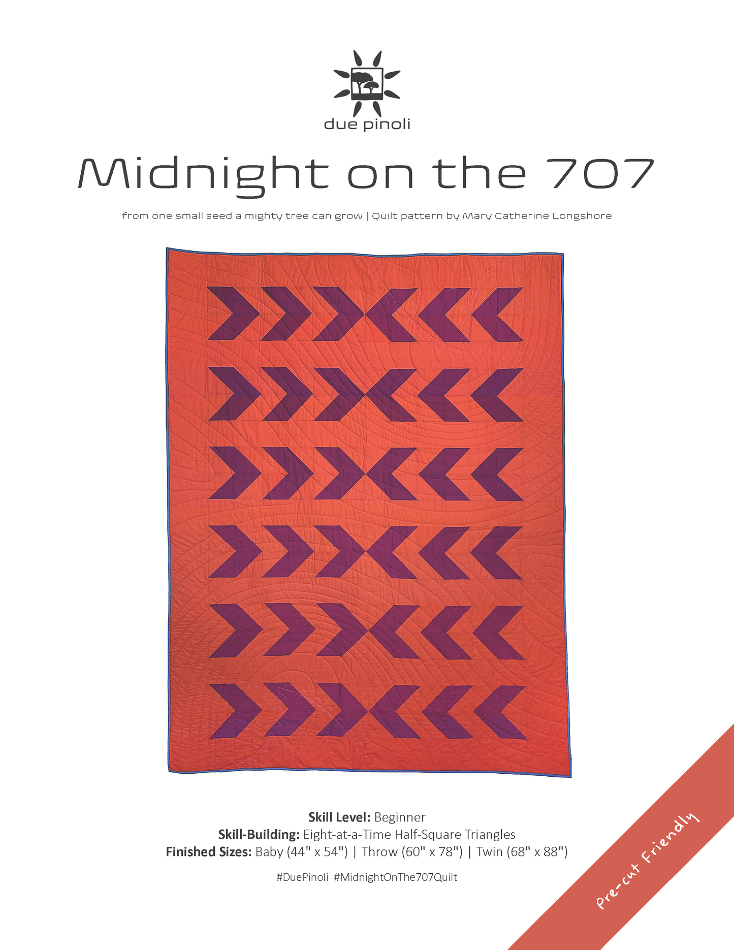 Midnight on the 707 Quilt Pattern (PDF Download)