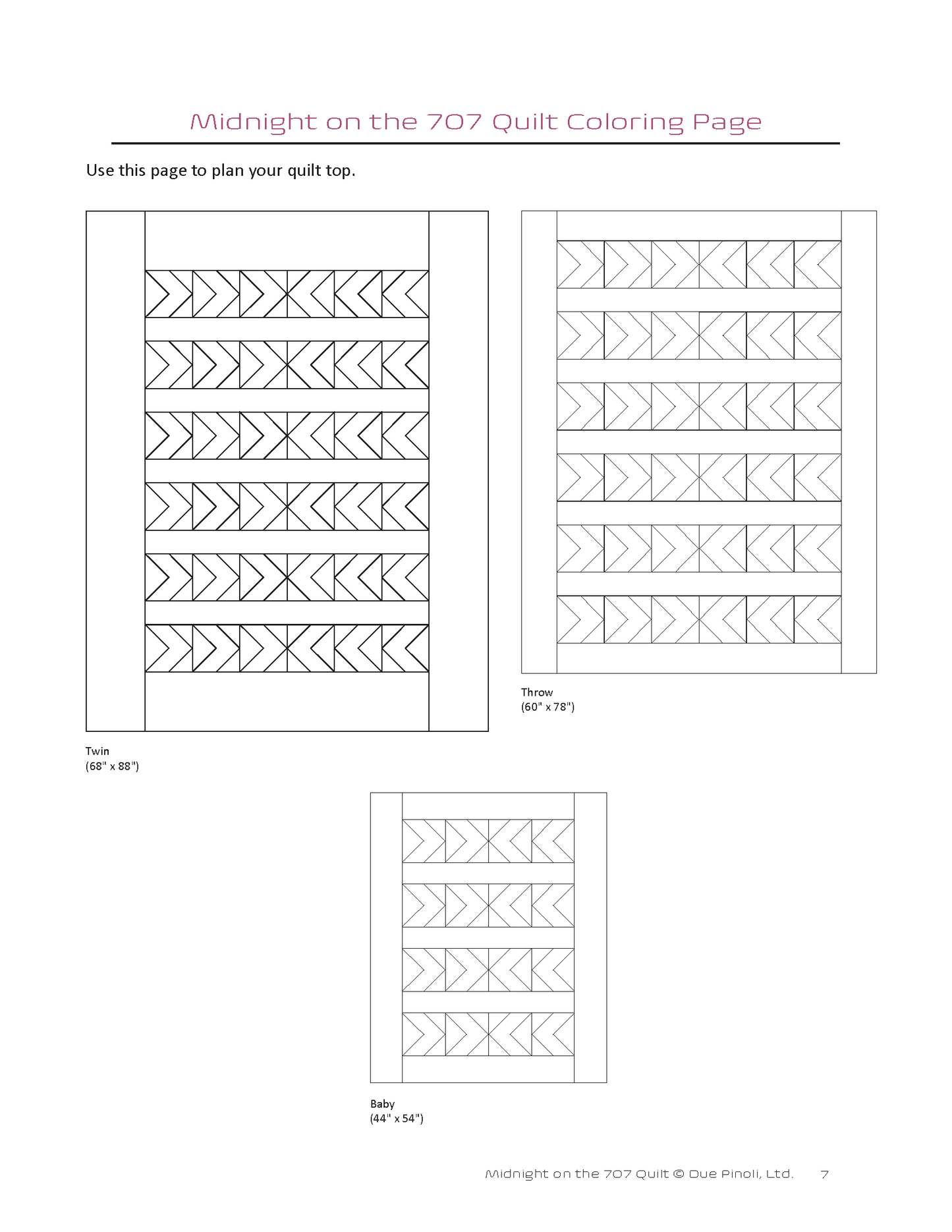 Midnight on the 707 Quilt Pattern (PDF Download)