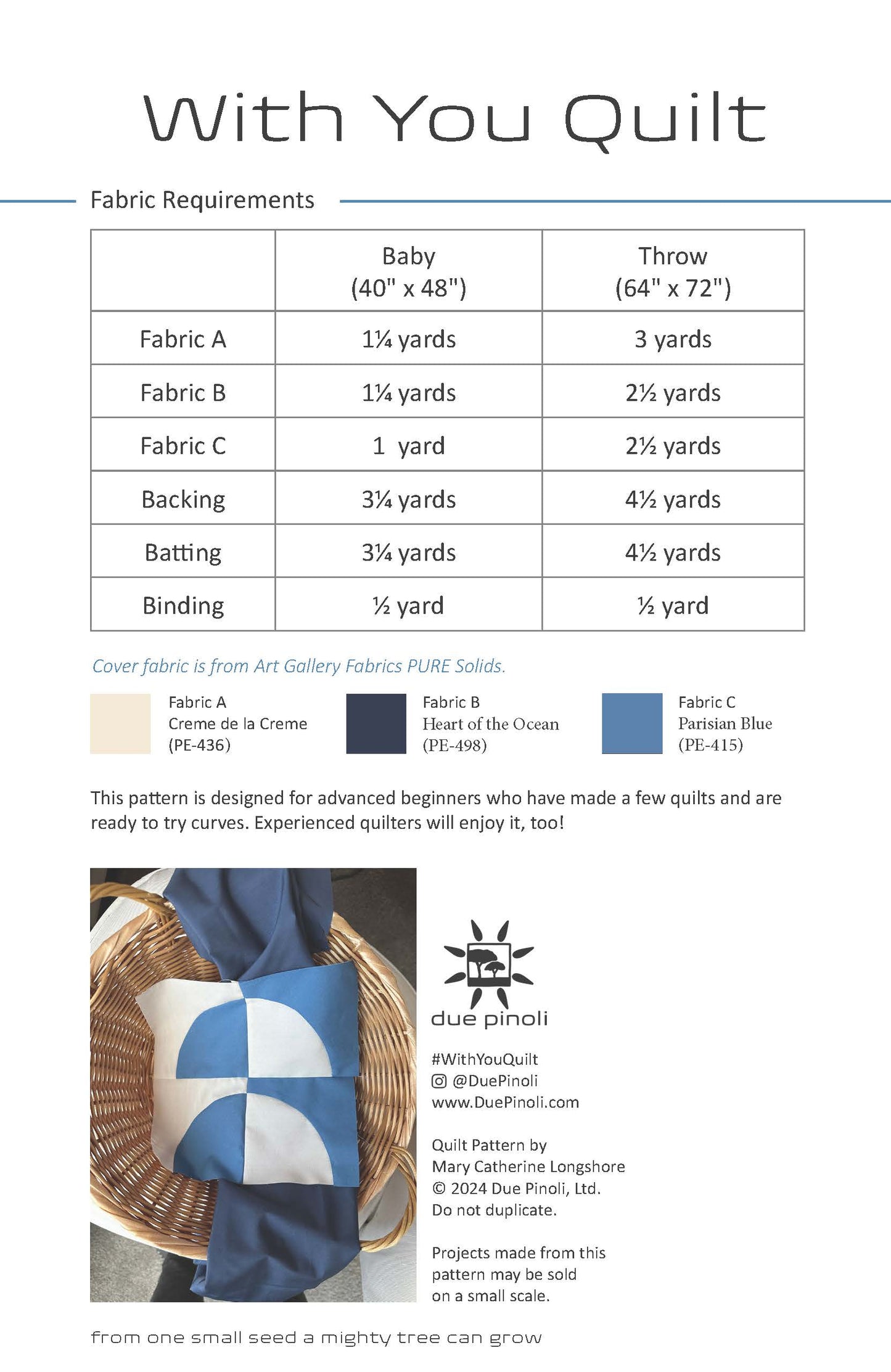 With You Quilt Pattern (PDF Download)